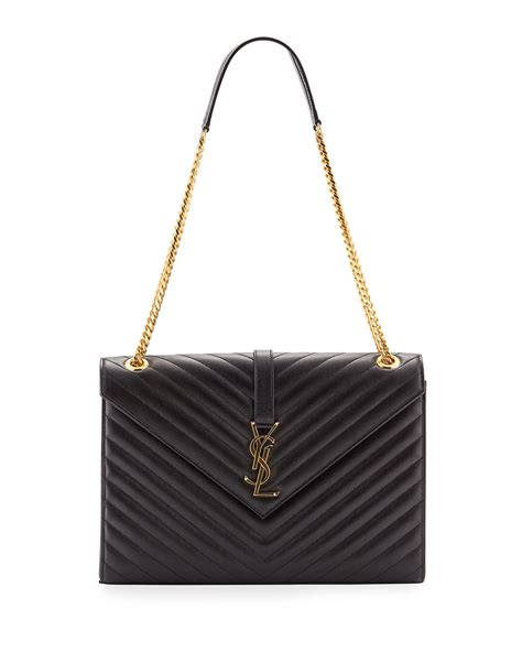 v flap ysl monogram leather pouch clutch bag|Saint Laurent YSL Monogram Flap Clutch Bag in Smooth Leather.